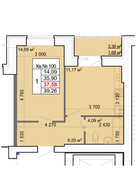 38 м², 1-комнатная квартира 4 200 000 ₽ - изображение 40