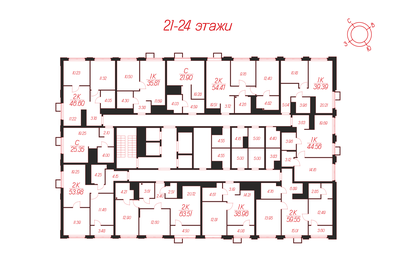 61,5 м², 2-комнатная квартира 7 200 000 ₽ - изображение 71