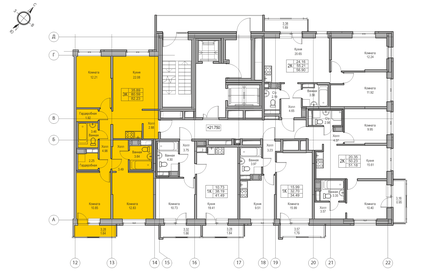 80,6 м², 3-комнатная квартира 14 932 968 ₽ - изображение 72