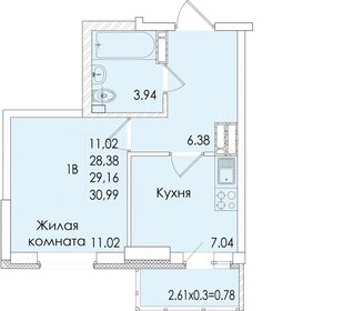 Квартира 29,2 м², 1-комнатная - изображение 1