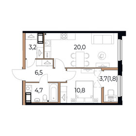 47 м², 1-комнатная квартира 7 755 000 ₽ - изображение 24