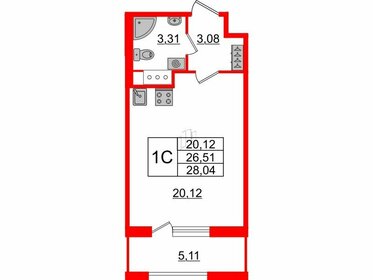 30 м², апартаменты-студия 12 500 000 ₽ - изображение 69