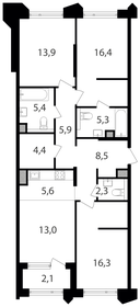 99,3 м², 4-комнатная квартира 27 000 000 ₽ - изображение 93