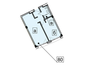 Квартира 39,3 м², 2-комнатные - изображение 1