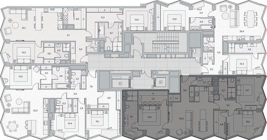 Квартира 114,8 м², 3-комнатная - изображение 2