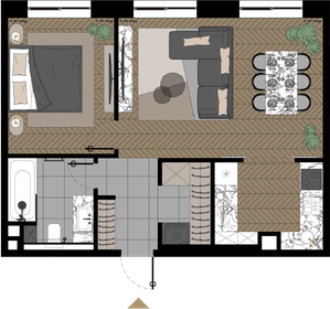 57,8 м², 1-комнатные апартаменты 34 827 208 ₽ - изображение 40