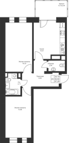 67,5 м², 2-комнатная квартира 9 240 650 ₽ - изображение 57