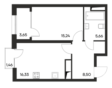 49,4 м², 1-комнатная квартира 6 920 200 ₽ - изображение 19