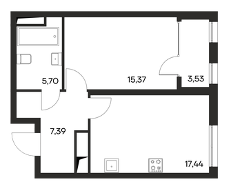 47,8 м², 1-комнатная квартира 6 923 750 ₽ - изображение 18