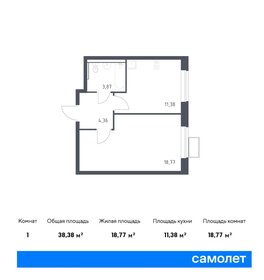 39,1 м², 1-комнатная квартира 6 390 000 ₽ - изображение 68