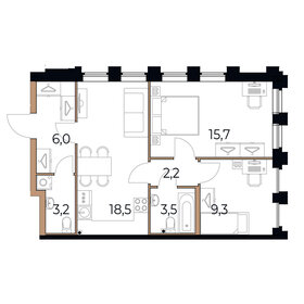 56 м², 2-комнатная квартира 6 500 000 ₽ - изображение 16