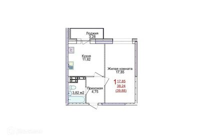 40 м², 1-комнатная квартира 3 700 000 ₽ - изображение 105