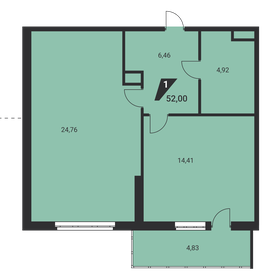 52,2 м², 1-комнатная квартира 7 741 720 ₽ - изображение 20