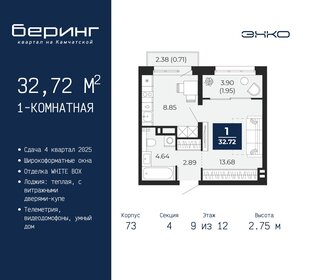 33 м², 2-комнатная квартира 2 500 000 ₽ - изображение 82