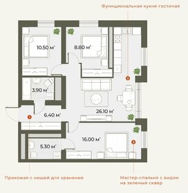 25,1 м², 1-комнатная квартира 3 163 540 ₽ - изображение 45