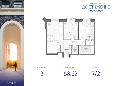 69,6 м², 2-комнатная квартира 37 040 000 ₽ - изображение 20