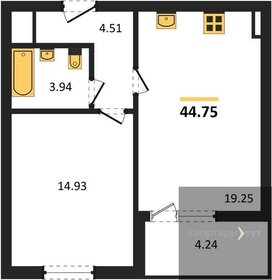 44,8 м², 1-комнатная квартира 6 041 250 ₽ - изображение 8