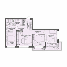 93,5 м², 3-комнатная квартира 15 334 000 ₽ - изображение 20