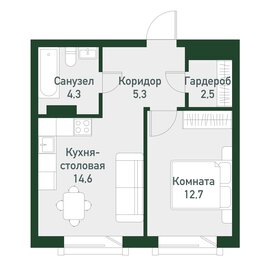 49,1 м², 1-комнатная квартира 4 600 000 ₽ - изображение 61