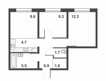 56 м², 3-комнатная квартира 3 500 000 ₽ - изображение 124