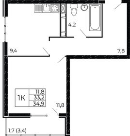 17,7 м², 1-комнатная квартира 1 500 000 ₽ - изображение 70