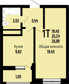 37,7 м², 1-комнатная квартира 4 500 000 ₽ - изображение 53