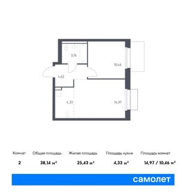 38,1 м², 1-комнатная квартира 8 139 249 ₽ - изображение 67