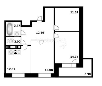 Квартира 81,8 м², 3-комнатная - изображение 1