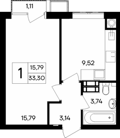 45 м², 2-комнатная квартира 3 650 000 ₽ - изображение 58