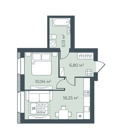 41,1 м², 2-комнатная квартира 3 311 125 ₽ - изображение 41