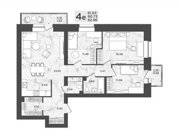128 м², 4-комнатная квартира 12 500 000 ₽ - изображение 35