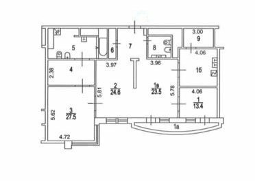 Квартира 185 м², 3-комнатная - изображение 1