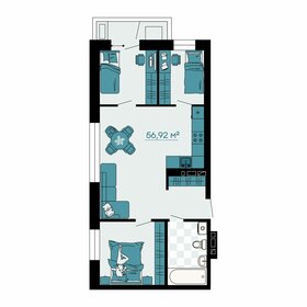 Квартира 55,8 м², 4-комнатная - изображение 1