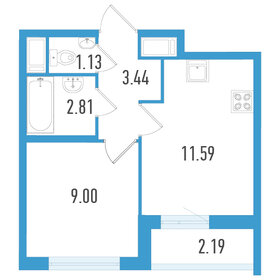 29 м², 1-комнатная квартира 6 500 000 ₽ - изображение 79
