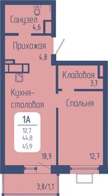 46 м², 1-комнатная квартира 4 500 000 ₽ - изображение 46
