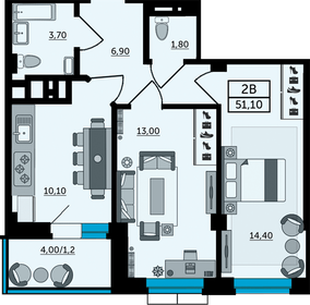 64 м², 3-комнатная квартира 6 430 000 ₽ - изображение 74