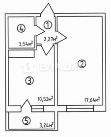 Квартира 34 м², 1-комнатная - изображение 1