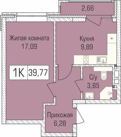 39,4 м², 1-комнатная квартира 5 022 540 ₽ - изображение 26
