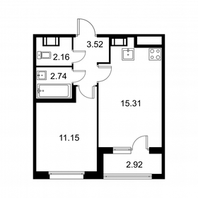 36,3 м², 1-комнатная квартира 5 741 720 ₽ - изображение 39