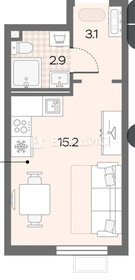 Квартира 21,2 м², студия - изображение 1