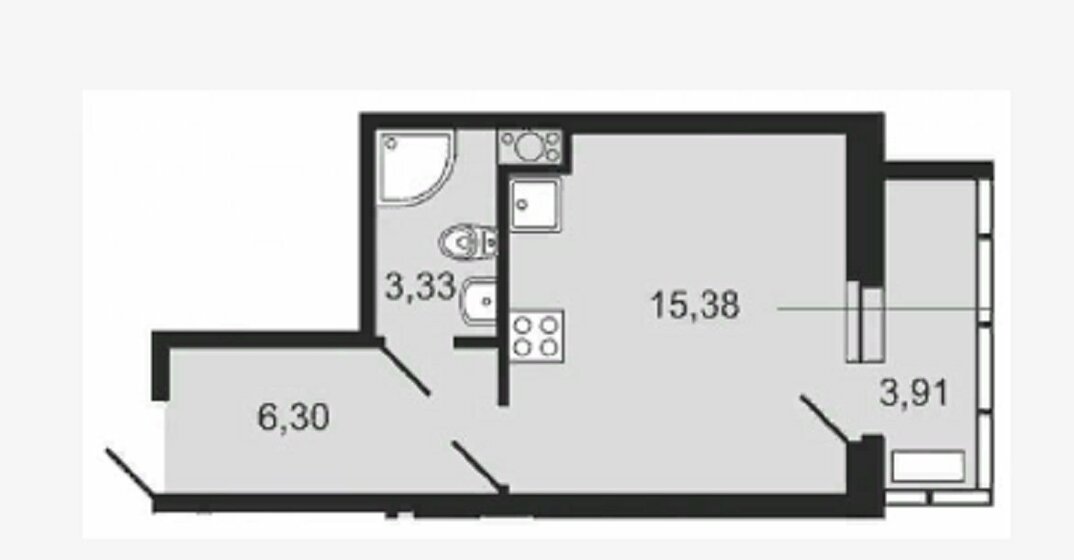 26,2 м², квартира-студия 5 095 000 ₽ - изображение 1