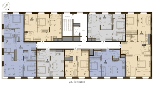 62,6 м², 2-комнатная квартира 11 267 416 ₽ - изображение 24