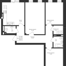 Квартира 96 м², 3-комнатная - изображение 3