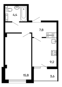 43,8 м², 1-комнатная квартира 7 095 600 ₽ - изображение 19