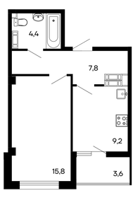 Квартира 40,8 м², 1-комнатная - изображение 1