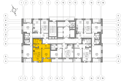 40,8 м², 1-комнатная квартира 6 400 000 ₽ - изображение 120
