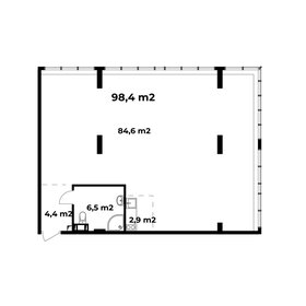 Квартира 98,4 м², 1-комнатные - изображение 1