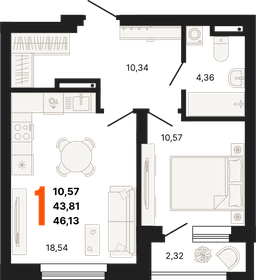 50 м², 1-комнатная квартира 6 700 000 ₽ - изображение 97