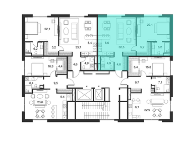 88,2 м², 2-комнатные апартаменты 214 430 000 ₽ - изображение 39