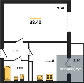 38,4 м², 1-комнатная квартира 3 782 922 ₽ - изображение 20